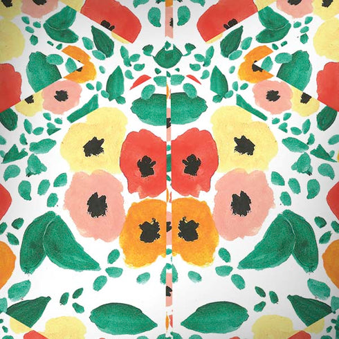 Bouffants and Broken Hearts Geometric Flowers Moto G6 Skin