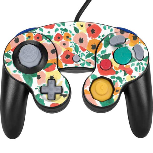 Bouffants and Broken Hearts Geometric Flowers Nintendo GameCube Controller Skin