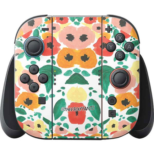 Bouffants and Broken Hearts Geometric Flowers Nintendo Switch 2 (2025) Joy-Con Controller Skin