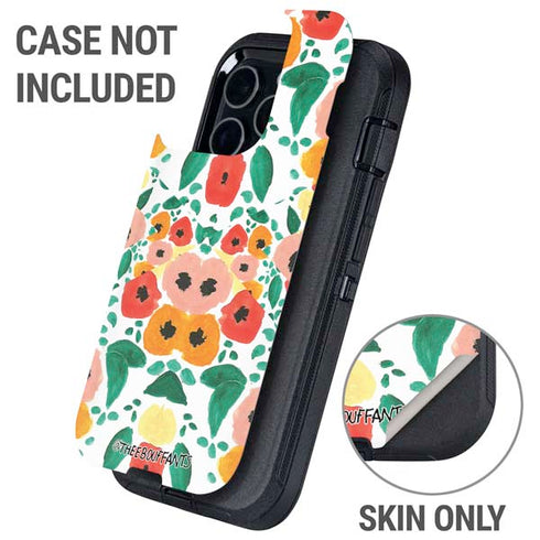 Bouffants and Broken Hearts Geometric Flowers Otterbox Defender iPhone Skin