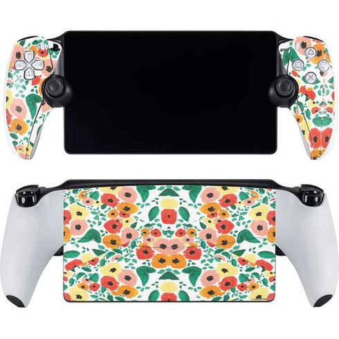 Bouffants and Broken Hearts Geometric Flowers PlayStation Portal Remote Player Skin