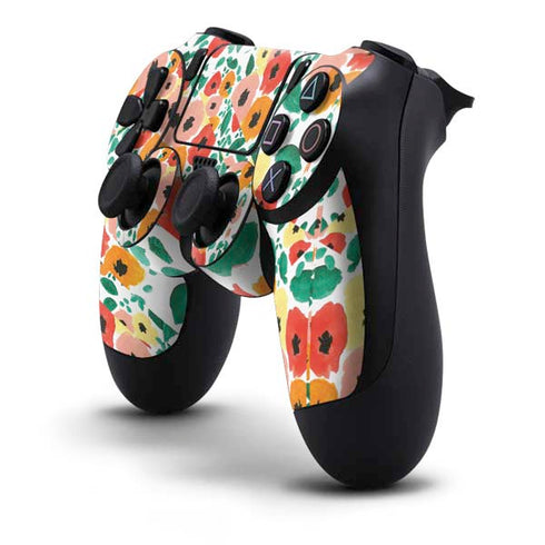 Bouffants and Broken Hearts Geometric Flowers PS4 Controller Skin