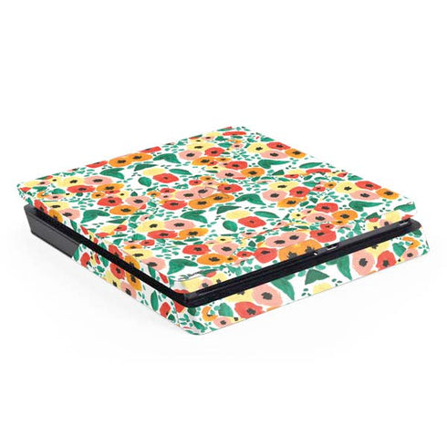 Bouffants and Broken Hearts Geometric Flowers PlayStation PS4 Skins