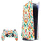 Bouffants and Broken Hearts Geometric Flowers PlayStation PS5 Skins