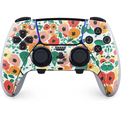 Bouffants and Broken Hearts Geometric Flowers PS5 DualSense Edge Pro Controller Skin