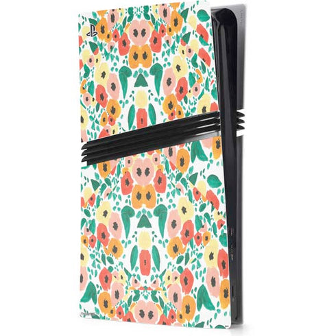 Bouffants and Broken Hearts Geometric Flowers PlayStation PS5 Skins