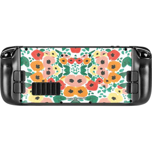 Bouffants and Broken Hearts Geometric Flowers Steam Deck Handheld Gaming Computer Skin