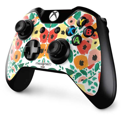 Bouffants and Broken Hearts Geometric Flowers Xbox One Controller Skin