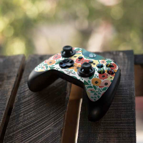 Bouffants and Broken Hearts Geometric Flowers Xbox One Controller Skin