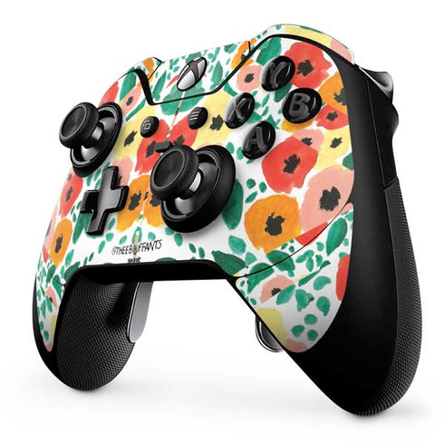 Bouffants and Broken Hearts Geometric Flowers Xbox One Elite Controller Skin