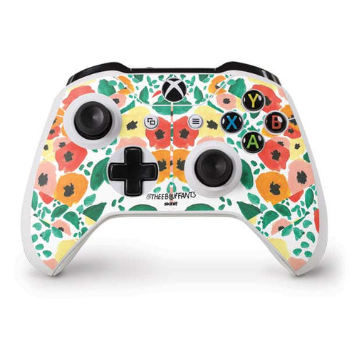 Bouffants and Broken Hearts Geometric Flowers Xbox One S Controller Skin