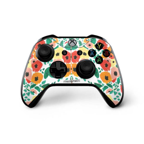 Bouffants and Broken Hearts Geometric Flowers Xbox One X Controller Skin