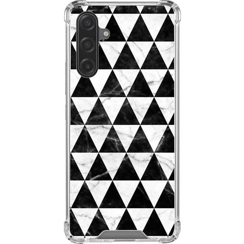 Geometric Marble Galaxy A17 Clear Case