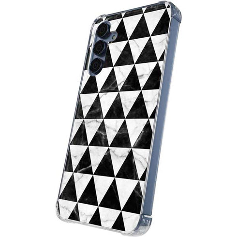 Geometric Marble Galaxy A55 5G Clear Case