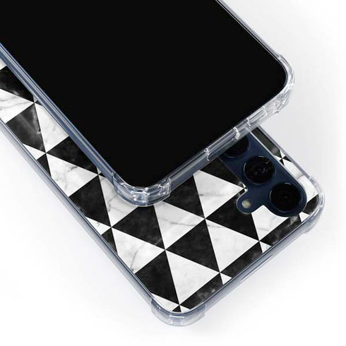 Geometric Marble Galaxy A55 5G Clear Case