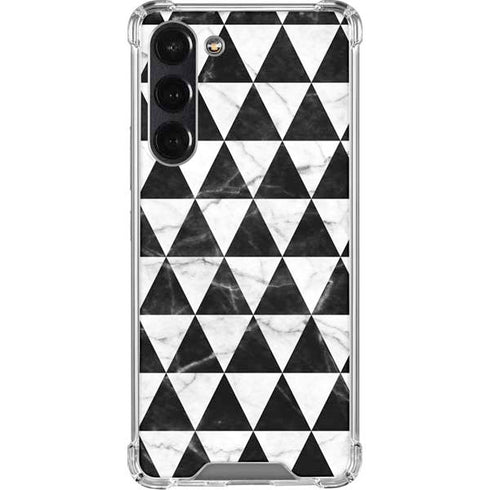 Geometric Marble Galaxy S24 FE Clear Case