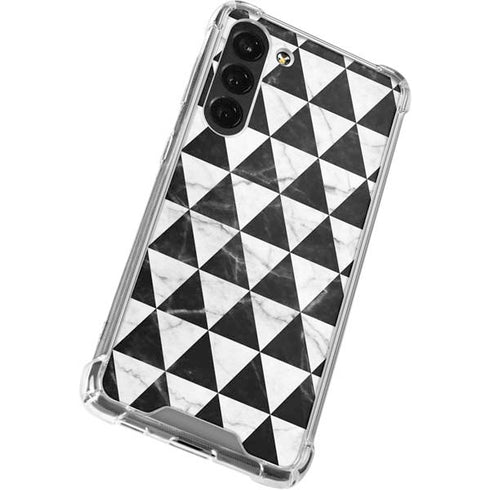 Geometric Marble Galaxy S24 FE Clear Case