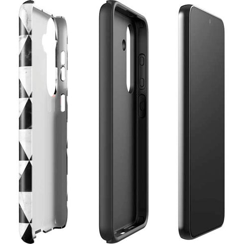 Geometric Marble Galaxy S25 Plus Impact Case