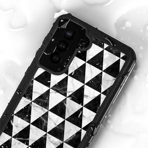 Geometric Marble Galaxy S24 Plus Waterproof Case