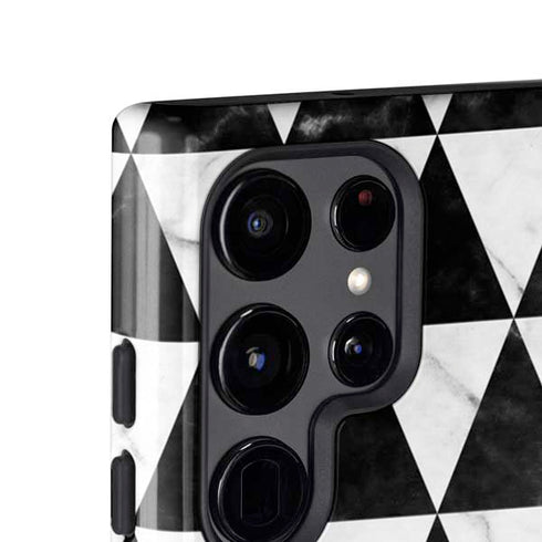 Geometric Marble Galaxy S25 Ultra Impact Case