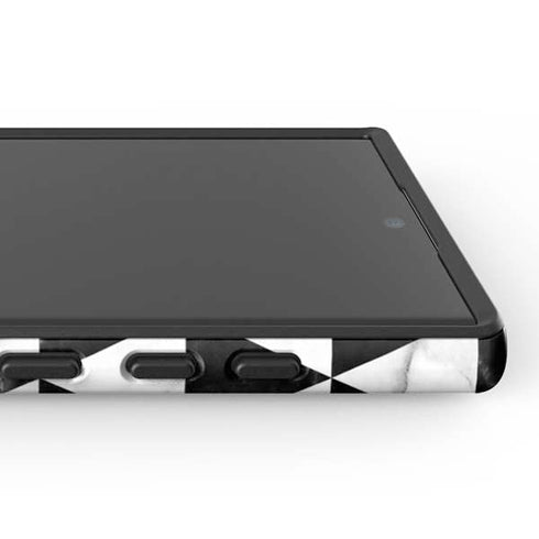 Geometric Marble Galaxy S25 Ultra Impact Case