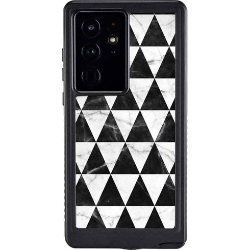 Geometric Marble Galaxy S24 Ultra Waterproof Case