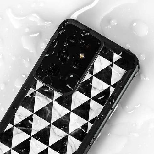 Geometric Marble Galaxy S24 Ultra Waterproof Case