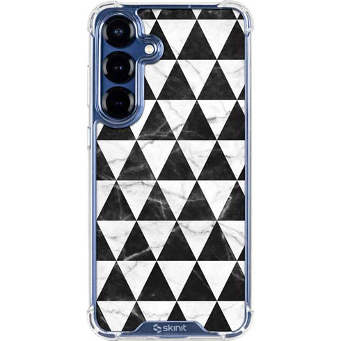 Geometric Marble Galaxy S25 Plus Clear Case