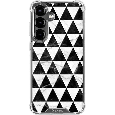 Geometric Marble Galaxy S26 Clear Case