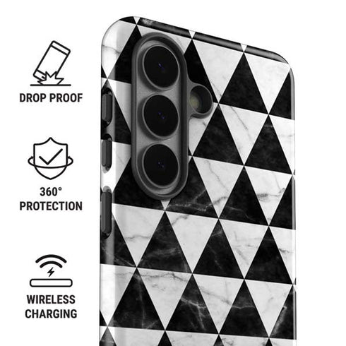 Geometric Marble Galaxy S26 Impact Case