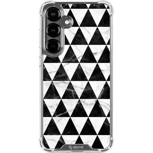 Geometric Marble Galaxy S26 Plus Clear Case