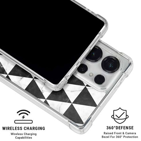 Geometric Marble Galaxy S26 Ultra Clear Case