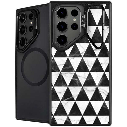 Geometric Marble Galaxy S26 Ultra Kickstand Case