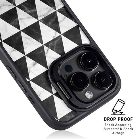Geometric Marble iPhone 13 Pro Max Kickstand Case