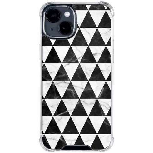 Geometric Marble iPhone 15 Clear Case