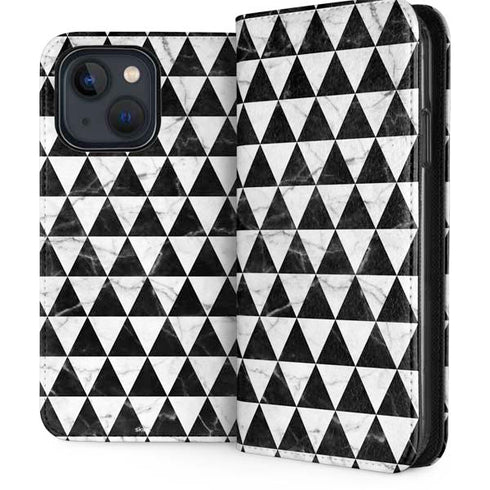 Geometric Marble iPhone 15 Folio Case