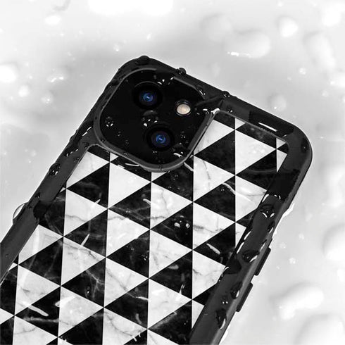 Geometric Marble iPhone 15 Plus Waterproof Case