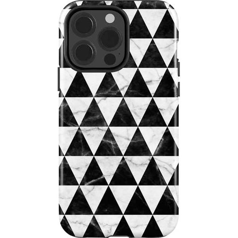 Geometric Marble iPhone 15 Pro Impact Case