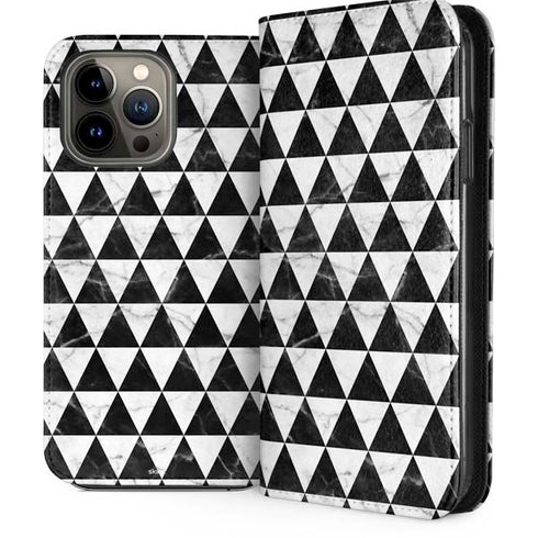 Geometric Marble iPhone 15 Pro Max Folio Case