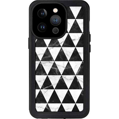 Geometric Marble iPhone 15 Pro Waterproof Case