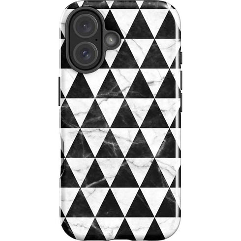 Geometric Marble iPhone 16 Plus Impact Case