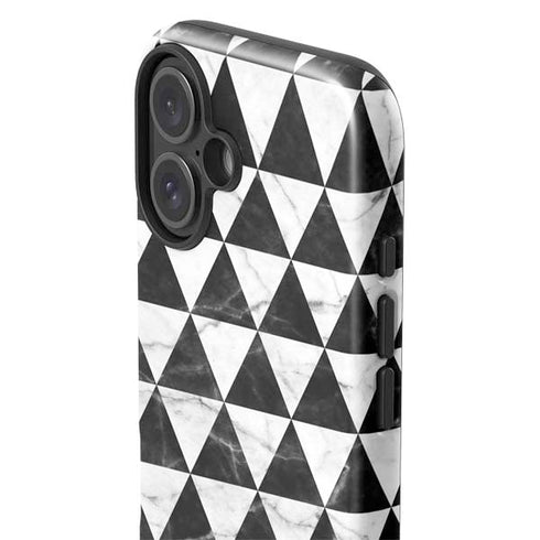 Geometric Marble iPhone 16 Plus Impact Case