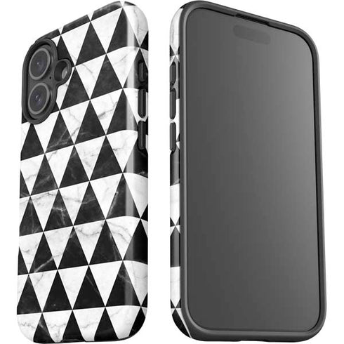 Geometric Marble iPhone 16 Plus Impact Case