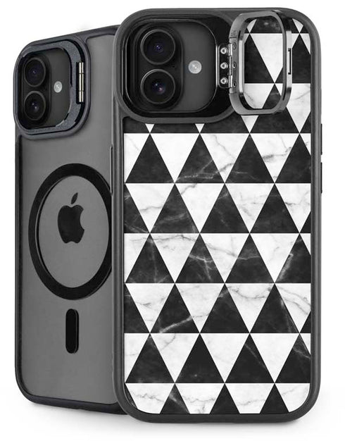 Geometric Marble iPhone 16 Plus Kickstand Case