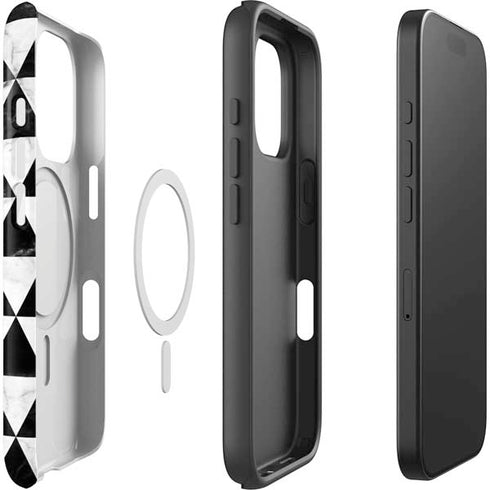 Geometric Marble iPhone 16 Pro Magsafe Impact Case