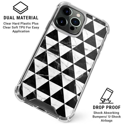 Geometric Marble iPhone 16 Pro Max Clear Case