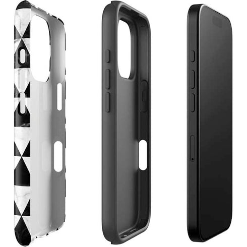 Geometric Marble iPhone 16 Pro Max Impact Case