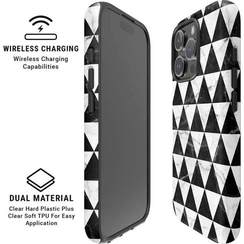 Geometric Marble iPhone 16 Pro Max Magsafe Impact Case