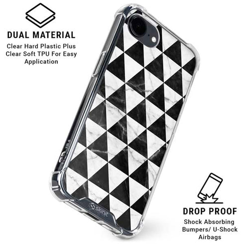 Geometric Marble iPhone 16e Clear Case