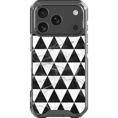 Geometric Marble iPhone 18 Pro Clear Case